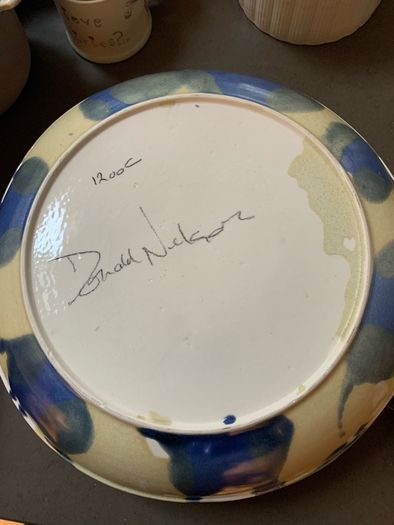 hand crafted ceramic charger