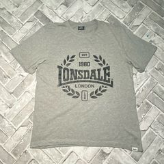Lonsdale Mens Short Sleeve T-Shirt Size 2XL Grey Marl