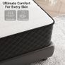 Double Mattress, 10 Inch Hybrid Mattress Double with Breathable Foam and Individually Pocket Spring, Memory Foam Mattresses for Back Pain Relief, Medium Firm Mattresses in a Box, 135x190x25cm Image 3