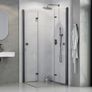 Square Shower Cabin Gun Metal 90x90 Image 2