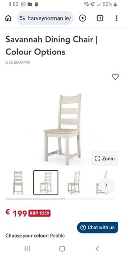 Dining table & 6 chairs