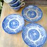 Broadhurst blue transferware, Blue and white cups and saucers Image 6