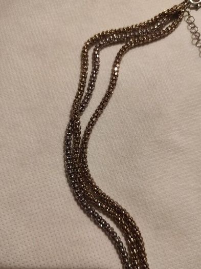 Sterling silver 3 tones necklace