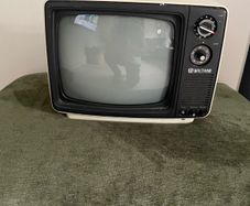Vintage Walthams Portable Black and White TV