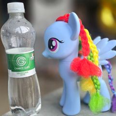 8 inch Rainbow Dash Styling Large braided Hair Brushable 2013 HTF MLP G4 My Little Pony