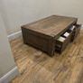 Coffee table solid wood with drawers heavy unique table Image 9