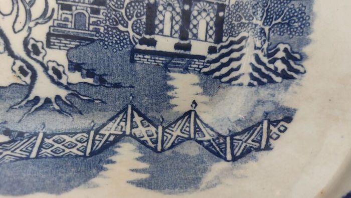 Lovely Blue and White Transferware Willow Pattern Lidless Open Vegetable Dish, Unknown Maker, Most Likely Staffordshire Made