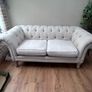 Cream Chester field sofa Image 2