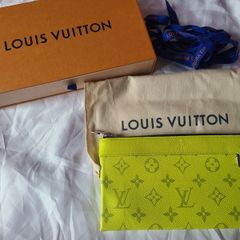 Authentic Louis Vuitton Discovery Pochette in Neon Yellow