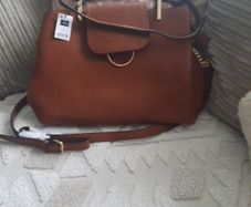 New tan tote handbag