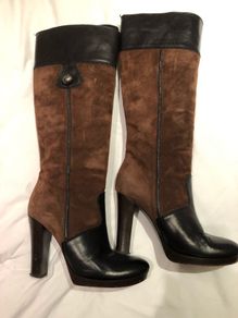 Miss Sixty Knee High Leather & Suede Boots