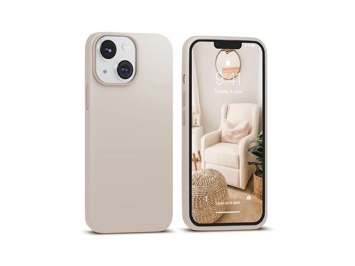 Liquid Silicone Shockproof Case For iPhone 13 Mini Luxury Soft Phone Cover Grey New - FHT7IP13MLK