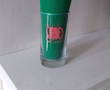 SALE ------- The Pink Elephant - Vintage Limerick Slim Jim Glass