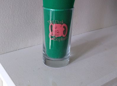 SALE ------- The Pink Elephant - Vintage Limerick Slim Jim Glass