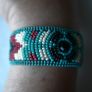 Vintage Handmade Turquoise Seed Bead  Bracelet Image 4