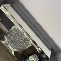 Mirrored glass table