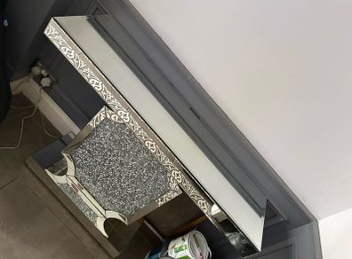 Mirrored glass table