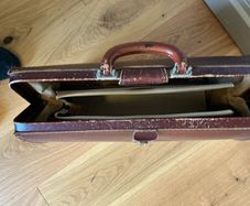 Vintage Oxblood leather accountant/solicitor briefcase