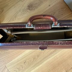 Vintage Oxblood leather accountant/solicitor briefcase