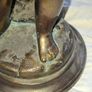 Antique 19th Century Bronze patinated metal sculpture in the style of Bacchus with Cymbals after the French sculptor Clodion Image 4