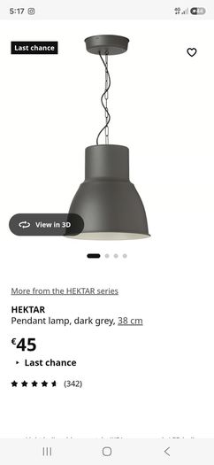 Hektar Pendant light