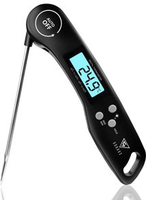 Meat Thermometer, Instant Read Cooking Thermometer, Digital Food Thermometer, Backlight LCD Screen Foldable Long Probe & Auto On/Off, Perfect for Kitchen Cooking, BBQ, Water,Meat, Milk MULTIPLE COLOURS AVAILABLE (FREE POSTAGE)