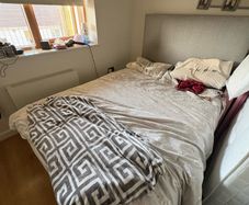 Double grey bed frames