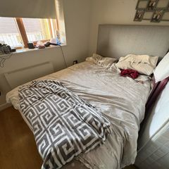 Double grey bed frames