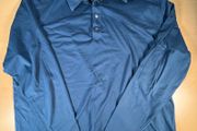 LYLE &amp; SCOTT Long Sleeve Poloshirt 2XL Golf Shirt - Blue 2 Button
