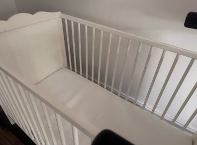 Wooden White Cot