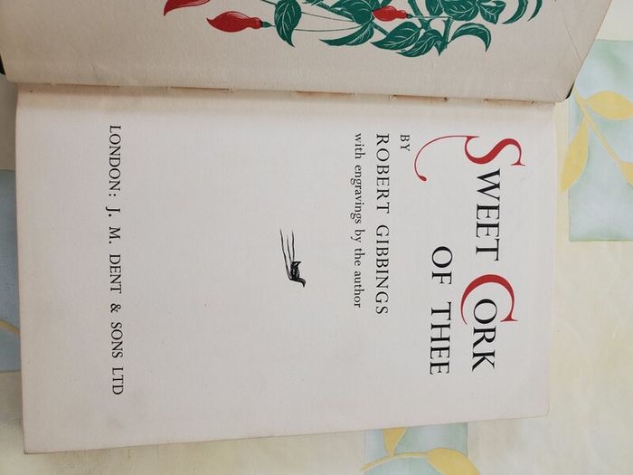 Rare 1951 First Edition - "Sweet Cork of Thee" by Robert Gibbings