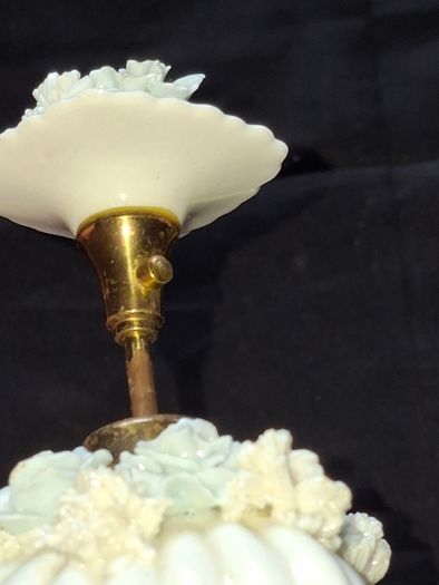Beautiful Old French Floral Porcelain Perfume Atomizer, Postage Available or Collection