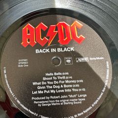 AC/DC BACK IN BLACK 2003 reissue in vg+ condition
