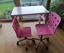 Ikea kids desk and two chairs