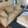 Cream sofa & ottoman Image 6