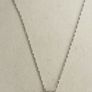 Vintage Sterling Silver 925 Cubic Zirconia Pendant Necklace - length 18" - 2,3g Image 2