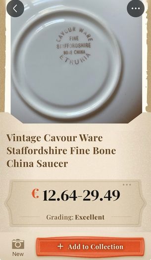 Vintage Cavour Ware Staffordshire Fine Bone China Set.