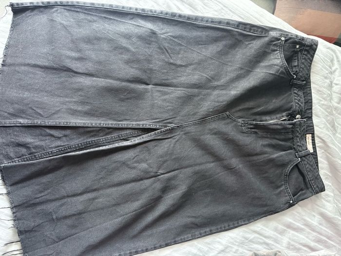 M&S Black Denim Skirt Size 20