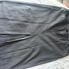 M&S Black Denim Skirt Size 20