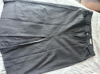 M&S Black Denim Skirt Size 20
