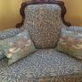 Antique Victorian Mahogany Love Seat - Upholstered in Original William Morris "Willow Bough" Woven Fabric - Arts and Craft Image 3