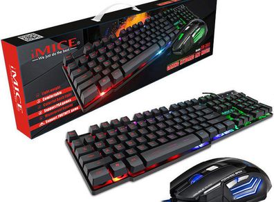Imice An-300 Wired Backlit Keyboard Mouse Combo