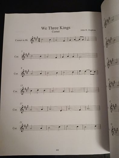 Cornet trumpet xmas Music book