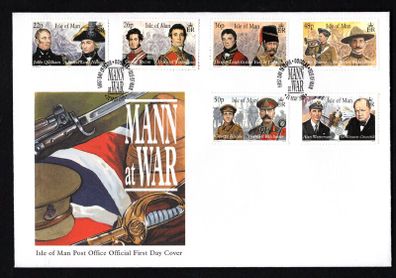 2000 Isle of Man Mann at War Commemorative Stamps First Day Cover (FDC)