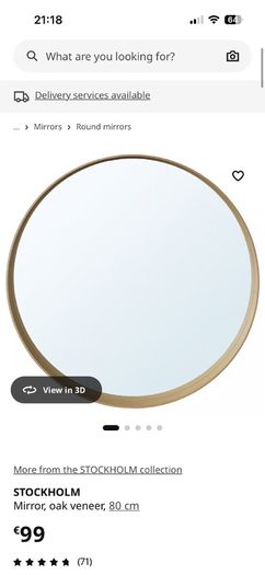 IKEA Stockholm Mirror 80cm