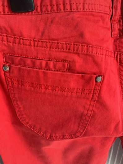 Massimo Dutti Classy red straight leg trousers