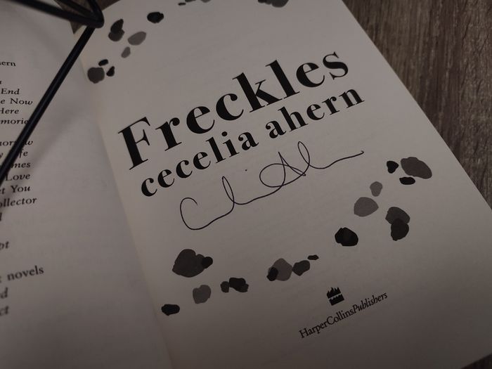 Freckles ! HAND SIGNED ! by Cecelia Ahern ! 2021 ! by HarperCollins ! AUTOGRAPH !