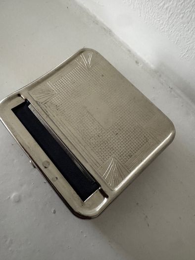 Vintage Art Deco Automatic Cigarette Rolling Tin Box - Mascot / Rizla Style