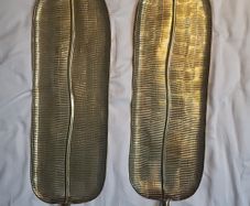 Decorative wall hanging brass leaves