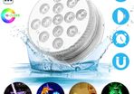 13-LED Submersible Light RGB Multicolor Light IP68 Waterproof with RF Remote Control Decoration Light for Dining Table Vase Base Fish Tank Swimming Pool